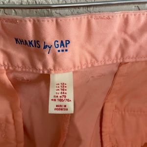 Khakis by Gap Ankle Crop Coral Belt Loops Size 12